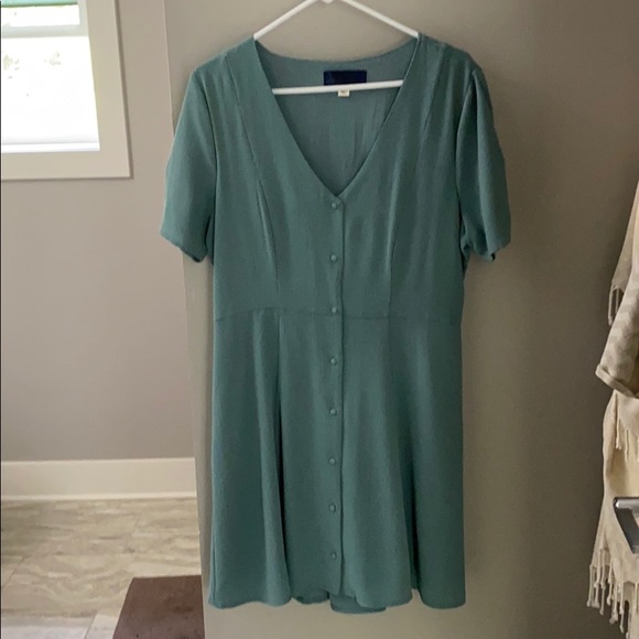 Blue Rain / Francescas turquoise button up dress - Picture 2 of 6